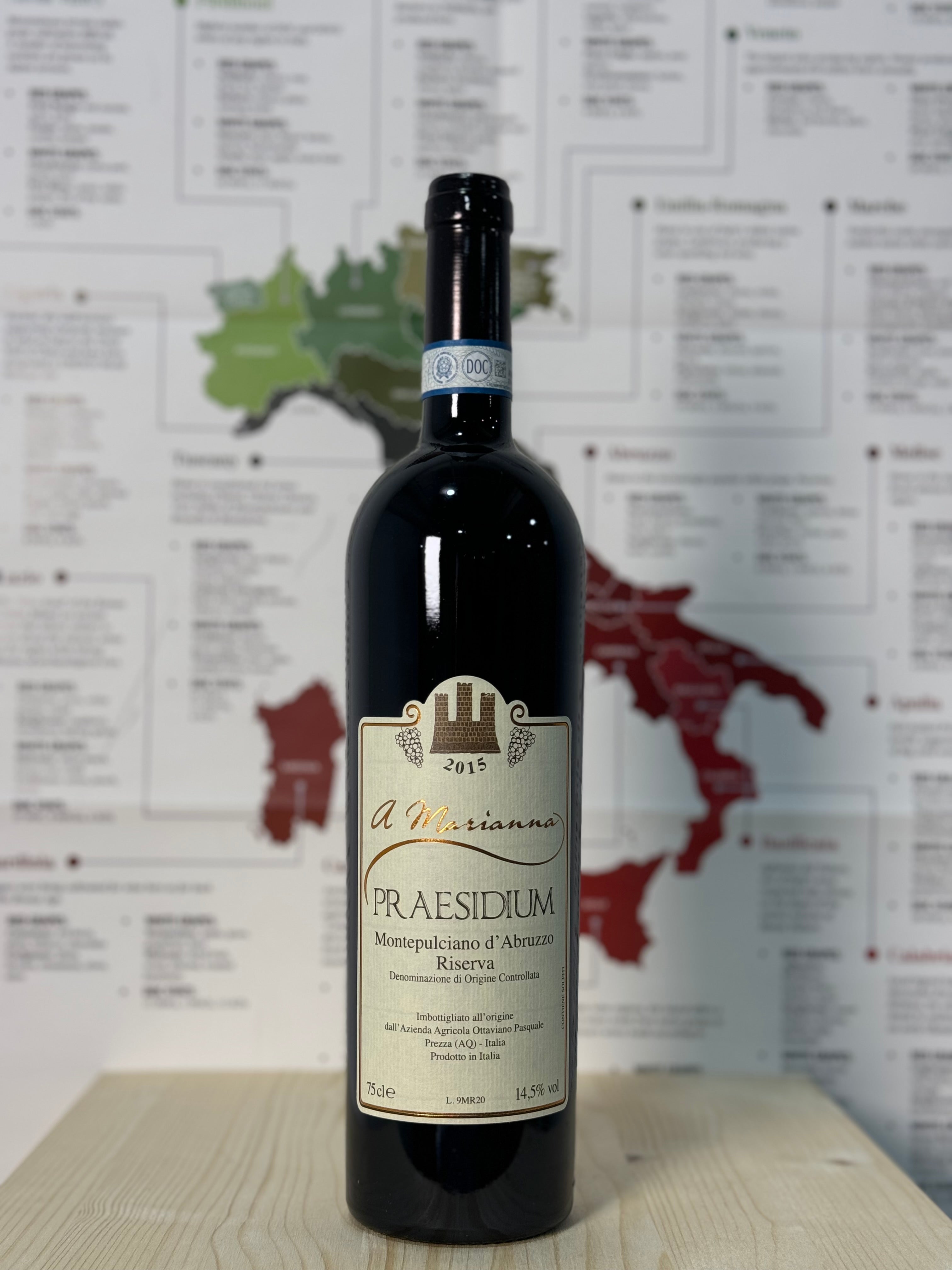 Praesidium - Montepulciano d'Abruzzo Riserva DOC 'A Marianna' 2015